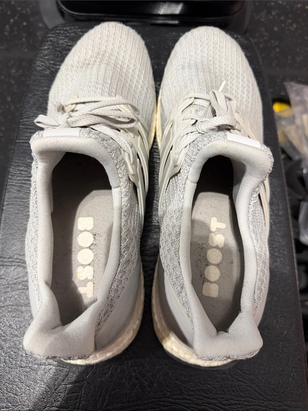 Adidas Ultraboost 1.0 Light Gray Knit Running Shoes